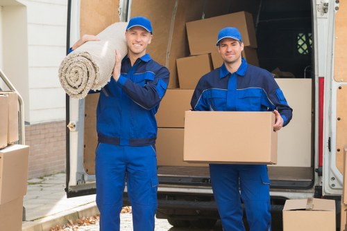 Professional removals team planning a move in Belsizepark