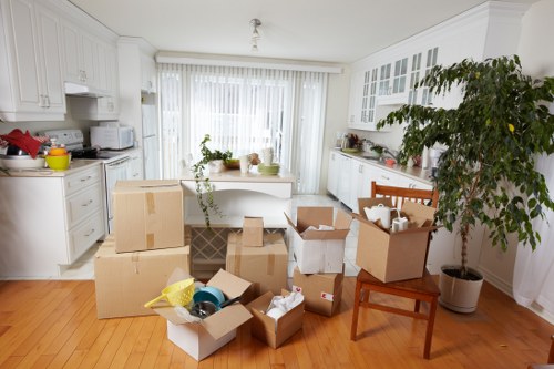 Professional house removals service planning in Belsizepark